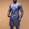 Ethnische Kleidung Afrikanische Männer Anzug Einfarbig Patchwork Hemd Casual Hosen 2-teiliges Set Hochzeit Business Elemente Muslim