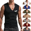 Men's Tank Tops 2023 European and American men's polyester sleeveless Tshirt cotton shoulder sports vest casual 230728