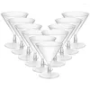 Kubki jednorazowe słomki plastikowe kubki do picia szklanki Martini 10pcs Wine Bar Coctail Wineglass Champagne Party