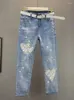 Jeans da donna Primavera Estate Donna Vita alta Strench Diamanti Pantaloni in denim Donna Vintage Streetwear Selvaggio alla caviglia Cowboy