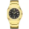 Avanadores de pulso Os homens de luxo assistem de alta qualidade Quartzwatchwatch sliver dourado preto recar