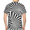 T-shirts pour hommes motif doublé incurvé décontracté Polyester t-shirt 3D Style tridimensionnel Streetwear mince chemise hommes Unique