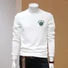 Sweats à capuche pour hommes automne coton sweat coréen hommes Cool impression à manches longues haut de haute qualité blanc t-shirt col rond t-shirt hommes vêtements