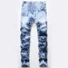Галстук краситель печати мужской джинсы дизайнер бренд мужской джинсовые брюки.