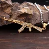 Подвесные ожерелья моды креативное пулеметное ожерелье ретро из нержавеющей стали мужская и женская рок -панк подарки