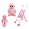 Tools Workshop Creative Simulation Doll Trolley Funny Girl Toy Children Foldable Hand Push The Doll Stroller Christmas 230812