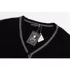 Chandails pour hommes Cardigan en laine Mastermind Dos Crâne Imprimé Col en V Pull à simple boutonnage lâche et pull pour femme 230728