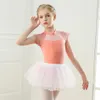Vêtements de scène enfant asymétrique louange robe de danse tunique sans manches bloc de couleur culte liturgique Performance Ballet244T