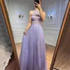 Sukienki imprezowe Serene Hill Blue Sexy A-Line 2023 Kościa kantarka ukończenie szkoły ścisłe Celebrity Prom La71882