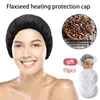 Schneiden von Cape Microwavavable Head Wärme Wärmekappe Heizdampfer für Haarpflegemittel Schönheit Flachs Samen gebackenes Öl Unsteckte Reparatur beschädigte Pflege 230728