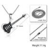 Pendentif Colliers Musique Bijoux Grand Collier Guitare En Acier Inoxydable