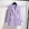 Costumes pour femmes début printemps mode violet costume veste femme automne 2023 tendance Niche conception haut sens loisirs taille petit Blazer