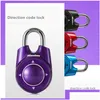 Deursloten Draagbaar Diverse kleuren Gym School Health Club Combinatie Wachtwoord Richtingshangslot Locker Lock 230111 Drop Delivery H Dhxqt
