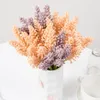 Dekorative Blumen 2023 6 Stück künstliche Schaumblumen, kleine PE-Lavendelstrauß, gefälschte Pflanzen, Tisch, Hochzeit, Heimdekoration, Zubehör