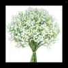 装飾的な花12pcs赤ちゃんジプソフィラ人工植物結婚式のパーティー装飾リアルタッチDIYホームガーデン（白）