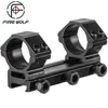 Caccia 30mm Double Scope Anelli Supporto superiore per anello a coda di rondine 20mm Weaver Rail Hunting Riflescope Caza Accessori