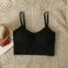 Kvinnors tankar franska korsar backless camisole tank top mode v-ringen smal kort sommar sexig vit skörd tops kvinnor kläder