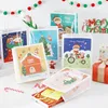 Gift Wrap Korean Christmas Portable Shopping Paper Gifts Wrap Bag Söta tecknad mönster Förpackningsväskor Xmas födelsedagsfestgåvor Q363