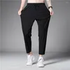 Herrbyxor trendiga sommarsweatpants 3D skärande avslappnad elastisk midjeband mångsidig utomhusträning gym fitnessbyxor