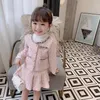 Set di abbigliamento Primavera Autunno Bambini Ragazza Moda Vestiti per bambini Abiti Cappotto per bambini in cotone Gonna 2 3 4 5 6 7T