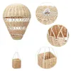 Lampade a sospensione Aeroplano Baby Balloon Decorazione da parete in tessuto di rattan Appeso Filo di ferro intrecciato in rattan Fornitura decorativa per la casa Bambino