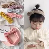 Hårtillbehör Korean Fashion Solid Color Bow Head Band Ears Nylon pannband Babickflickor Huvudbonader Kids