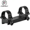 FIRE WOLF 30mm One Piece low 20mm Scope Mount Double Rings w/ Anti Recoil Pin for Hunting