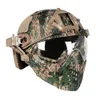 Cykelhjälmar Taktisk full ansiktshjälmmask med Goggles Army Wargame CS paintball skjutningskamphjälmhjälmjakt Tillbehör 230728