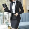 Women's Two Piece Pants Black Pant Suits For Women Business Work Wear Uniforms Trousers Blazer Set Office Lady 2 Sets Female Formal Outfits