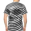 T-shirts pour hommes Crâne Illusion Optique Lignes O Cou Polyester T-shirt 3D En Trois Dimensions Original Mince Chemise Homme Tops Mode