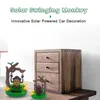 Interiördekorationer 1st Solenergi Dancing Cute Animal Swinging Animated Monkey Toy Car Styling Accessories Decor Kids Toys G232R