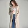 Damenstrick-Kaschmir-Cardigans im 2023-Stil für Herbst und Winter, lässige lange Strickjacke, Damenpullover, Mantel mit V-Ausschnitt