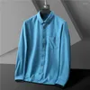 Men's Casual Shirts Arrival Fashion Suepr Large Spring Autumn Long Sleeve Shirt Brushed Solid Plus Size 2XL 3XL 4XL 5XL 6XL 7XL 8XL