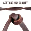 Dog Collars BOUSSAC Leather Leash 6.6 Foot Braided Pet Rope Heavy Duty Genuine Lead Strong Metal Swivel Clip