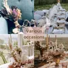 Decorative Flowers Faux Pampas Grass Beige 10PCS Small Artificial Pompas Decor For Vase Fake Fluffy Floral Home Wedding Boho