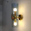 Wall Lamps Nordic Glass Decor Lamp LED Tricolor Bedroom Bedside Living Room Background Corridor Foyer Creative Sconce Light