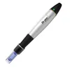 Electric Derma Pen Plug i A1-C med 2st nålkassetter Dr.Pen Stamp Auto Microneedle Skin Care Tool Meso Therapy