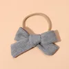 Haarschmuck Häkeln Woolen Baby Stirnband Kinder Winter Bögen Bänder Für Mädchen Stretchy Haarband Kleinkind Handmade 18 Farben