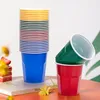 使い捨てカップストロープラスチックカップ家庭用飲料便利なジュースコンパクトドリンク多機能