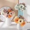 Flores decorativas 1 ramo de flores artificiales de fácil cuidado que no se marchitan sin necesidad de regar realista exquisito falso para boda