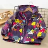 Jassen Warm Fleece Baby Girls Waterdichte kinderjas Cartoon afdrukken Kinderen Outerwear Kids Outfits voor Spring Herfst 100150cm 230728