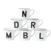 Tazas Taza de agua de cerámica con letras creativas con alto valor de belleza taza para el hogar café personalidad pareja puede agregar logotipo