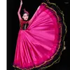 Vêtements de scène 360 degrés Performance espagnol Vestido Flamenco robe robes femmes fête Falda rouge soirée danse personnalisée