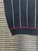23FW kvinnliga tröjor stickor Vest Designer Tops med Rhinestone Beading Letter High End Luxury Brand Female Crop Tops Ruffle Sleeve Shirt Elasticitet Knitkläder Pullover