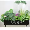 Decorative Flowers Biomimetic Plant Landscaping Fence Flower Partition Outdoor Box Artificial Green Pot