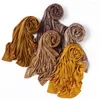 Schals Weicher Stretch-Kopfwickelschal Lange Turban-Krawatte für Frauen Hochwertiger Jersey aus muslimischer Baumwolle Hijab Bescheidenheit Stilvolle Kappe Einfarbiger Schal