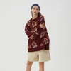 Kobiety swetry dzianinowe para Burgundii Vintage Designerka Owwowa kobieta zimowa ubrania Kobiety Ładne pullover kardiganowe topy z długim rękawem