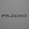 2 pcs set ABS 3D Silver Pajero Car Emblem Badge Body side Logo Decal Rear Sticker Accessories Decoration3117