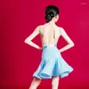 Stage Wear Lolita Spring And Summer Split Latin Dance Professional Training Dress Abbigliamento per bambini per ragazze