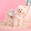 小犬用の犬のアパレル服お姫様ドレスレースレースタルペットヨーク猫格安